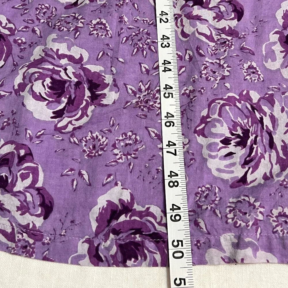 Only Necessities Women's Sleepwear Purple Floral Dress Sleeveless Size 14/16 - Picture 9 of 9
